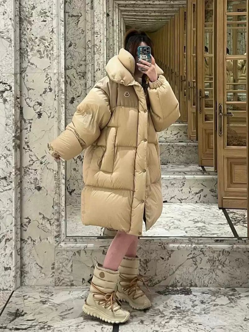 몽클레르 후드 롱 다운 재킷 - 몽클 패딩 레플리카 참고 이미지